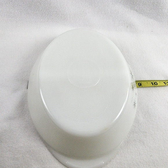 Rare Glasbake Vintage Snowflake separated milk glass Dish White - Picture 7 of 12